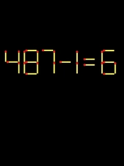 Thử tài IQ: Di chuyển một que diêm để 487-1=6 thành phép tính đúng