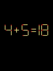 Thử tài IQ: Di chuyển một que diêm để 4+5=18 thành phép tính đúng