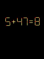 Thử tài IQ: Di chuyển một que diêm để 5+47=8 thành phép tính đúng