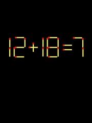 Thử tài IQ: Di chuyển một que diêm để 12+18=7 thành phép tính đúng