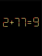 Thử tài IQ: Di chuyển một que diêm để 2+77=9 thành phép tính đúng