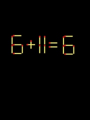 Thử tài IQ: Di chuyển một que diêm để 6+11=6 thành phép tính đúng