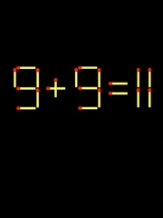 Thử tài IQ: Di chuyển một que diêm để 9+9=11 thành phép tính đúng