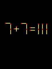 Thử tài IQ: Di chuyển một que diêm để 7+7=111 thành phép tính đúng