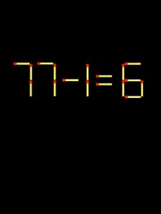 Thử tài IQ: Di chuyển một que diêm để 77-1=6 thành phép tính đúng