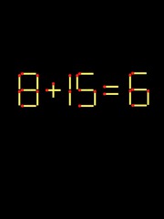Thử tài IQ: Di chuyển một que diêm để 8+15=6 thành phép tính đúng