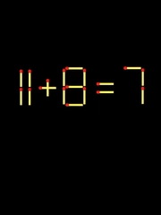 Thử tài IQ: Di chuyển một que diêm để 11+8=7 thành phép tính đúng