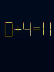 Thử tài IQ: Di chuyển một que diêm để 0+4=11 thành phép tính đúng