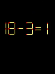 Thử tài IQ: Di chuyển một que diêm để 18-3=1 thành phép tính đúng