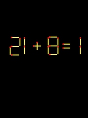 Thử tài IQ: Di chuyển một que diêm để 21+8=1 thành phép tính đúng