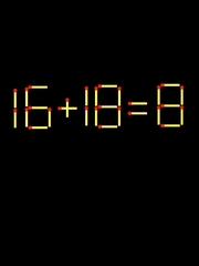 Thử tài IQ: Di chuyển một que diêm để 16+18=8 thành phép tính đúng