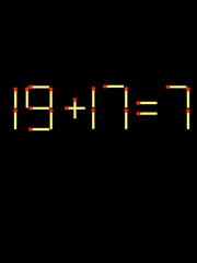 Thử tài IQ: Di chuyển một que diêm để 19+17=7 thành phép tính đúng