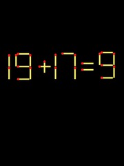 Thử tài IQ: Di chuyển một que diêm để 19+17=9 thành phép tính đúng