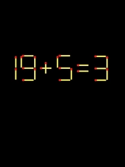 Thử tài IQ: Di chuyển một que diêm để 19+5=3 thành phép tính đúng