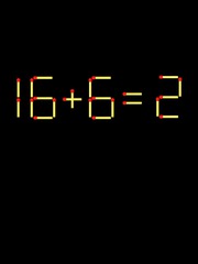 Thử tài IQ: Di chuyển một que diêm để 16+6=2 thành phép tính đúng