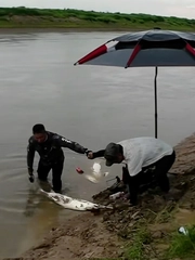 Cần thủ 'mất cả chì lẫn chài' khi chụp hình tự sướng với cá khủng