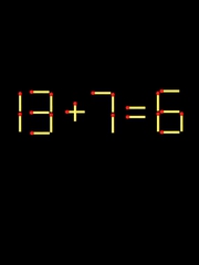 Thử tài IQ: Di chuyển một que diêm để 13+7=6 thành phép tính đúng