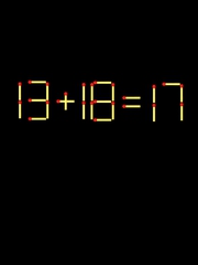 Thử tài IQ: Di chuyển một que diêm để 13+18=17 thành phép tính đúng