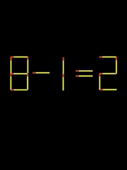 Thử tài IQ: Di chuyển một que diêm để 8-1=2 thành phép tính đúng