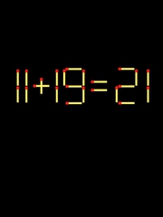 Thử tài IQ: Di chuyển một que diêm để 11+19=21 thành phép tính đúng