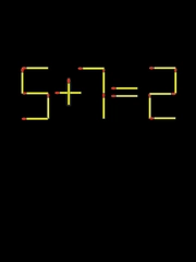 Thử tài IQ: Di chuyển một que diêm để 5+7=2 thành phép tính đúng