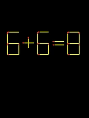 Thử tài IQ: Di chuyển một que diêm để 6+6=8 thành phép tính đúng