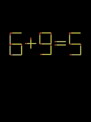 Thử tài IQ: Di chuyển một que diêm để 6+9=5 thành phép tính đúng