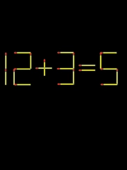 Thử tài IQ: Di chuyển một que diêm để 12+3=5 thành phép tính đúng
