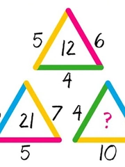 Câu đố toán học: Tìm quy luật để có đáp án đúng