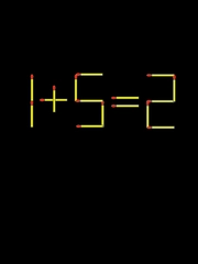Thử tài IQ: Di chuyển một que diêm để 1+5=2 thành phép tính đúng