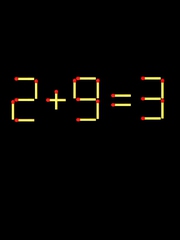 Thử tài IQ: Di chuyển một que diêm để 2+9=3 thành phép tính đúng