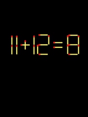 Thử tài IQ: Di chuyển một que diêm để 11+12=8 thành phép tính đúng