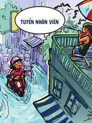 Giám đốc ngồi sân thượng tuyển nhân viên trực tiếp