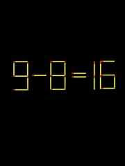 Thử tài IQ: Di chuyển một que diêm để 9-8=16 thành phép tính đúng