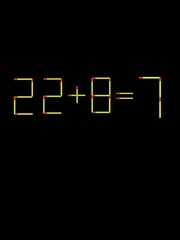 Thử tài IQ: Di chuyển một que diêm để 22+8=7 thành phép tính đúng