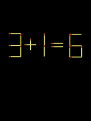 Thử tài IQ: Di chuyển một que diêm để 3+1=6 thành phép tính đúng