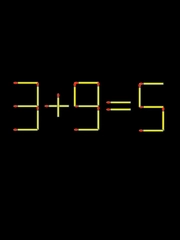 Thử tài IQ: Di chuyển một que diêm để 3+9=5 thành phép tính đúng