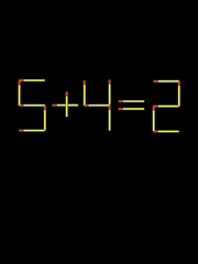 Thử tài IQ: Di chuyển một que diêm để 5+4=2 thành phép tính đúng