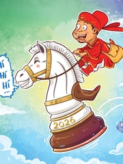 Táo quân cưỡi tuấn mã nhảy như bay