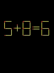 Thử tài IQ: Di chuyển một que diêm để 5+8=6 thành phép tính đúng