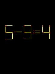 Thử tài IQ: Di chuyển một que diêm để 5-9=4 thành phép tính đúng