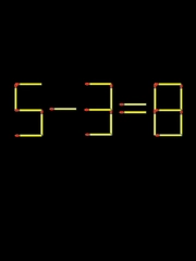 Thử tài IQ: Di chuyển một que diêm để 5-3=8 thành phép tính đúng