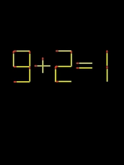 Thử tài IQ: Di chuyển một que diêm để 9+2=1 thành phép tính đúng
