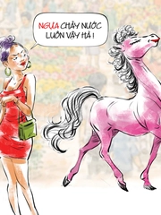 Tranh vui 'ngựa ngựa' tổng kết năm mới Bính Ngọ