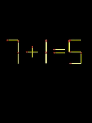Thử tài IQ: Di chuyển một que diêm để 7+1=5 thành phép tính đúng