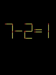 Thử tài IQ: Di chuyển một que diêm để 7-2=1 thành phép tính đúng
