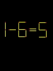 Thử tài IQ: Di chuyển một que diêm để 1-6=5 thành phép tính đúng