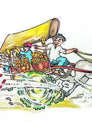 Linh vật ngựa cải thiện an toàn giao thông