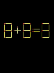 Thử tài IQ: Di chuyển một que diêm để 8+8=8 thành phép tính đúng
