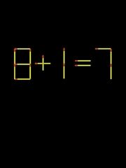 Thử tài IQ: Di chuyển một que diêm để 8+1=7 thành phép tính đúng